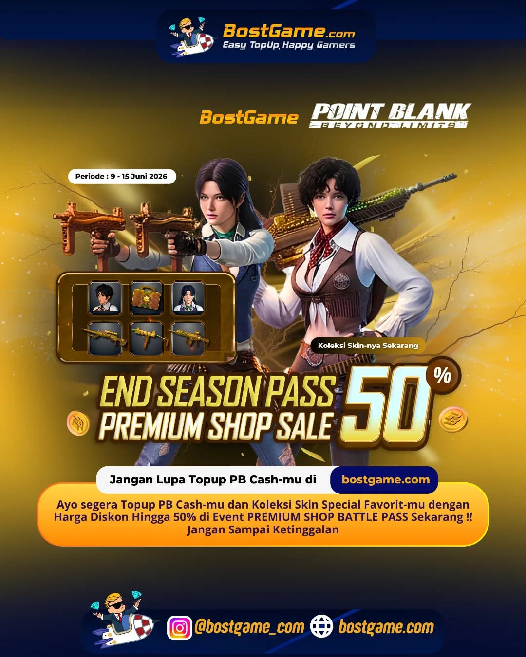 Point Blank : EVENT PREMIUM SHOP BATTLE PASS RESMI HADIR! 9 – 15 Juni 2026 🔥