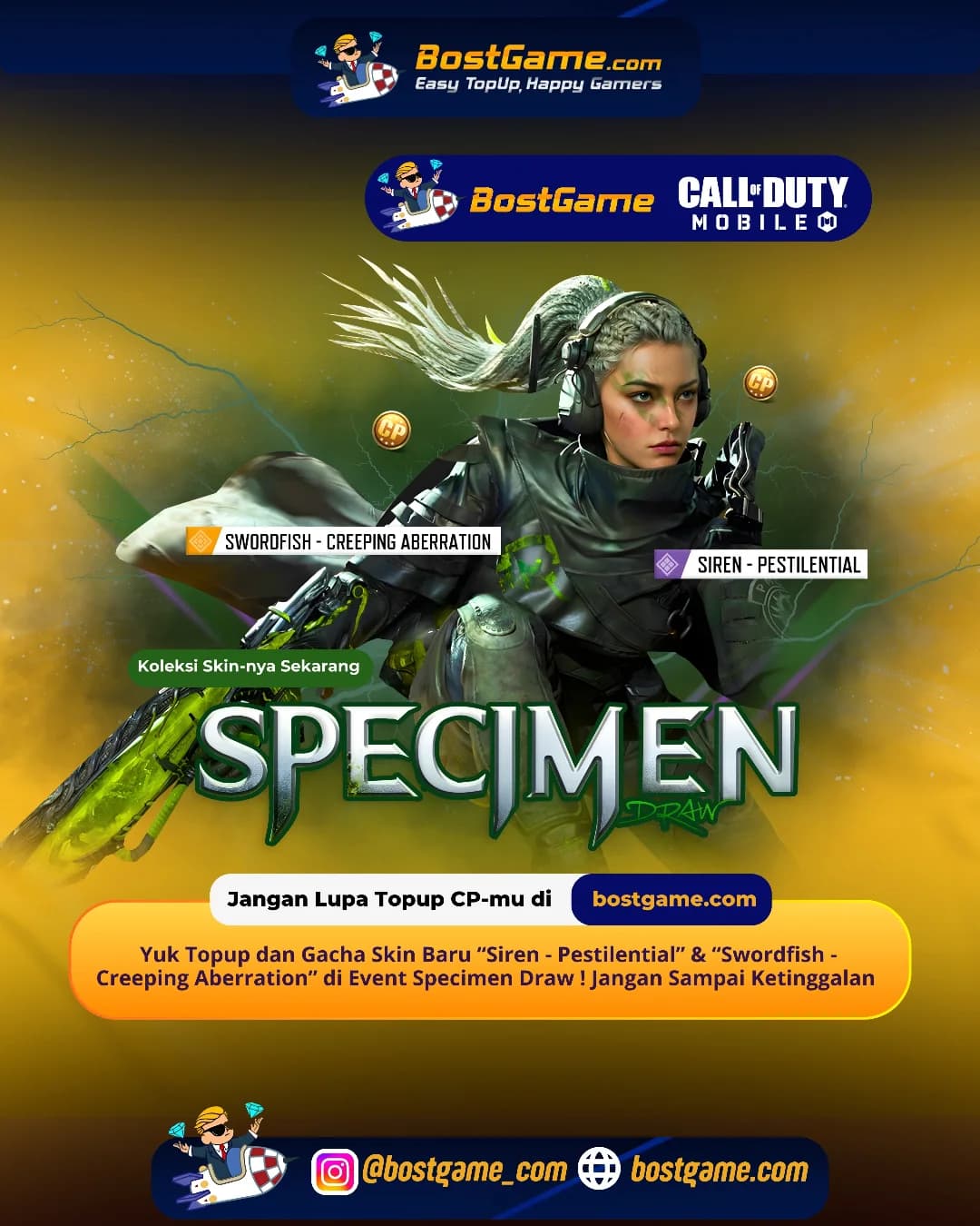 Call Of Duty Mobile : Skin Baru “Siren - Pestilential” & “Swordfish - Creeping Aberration”