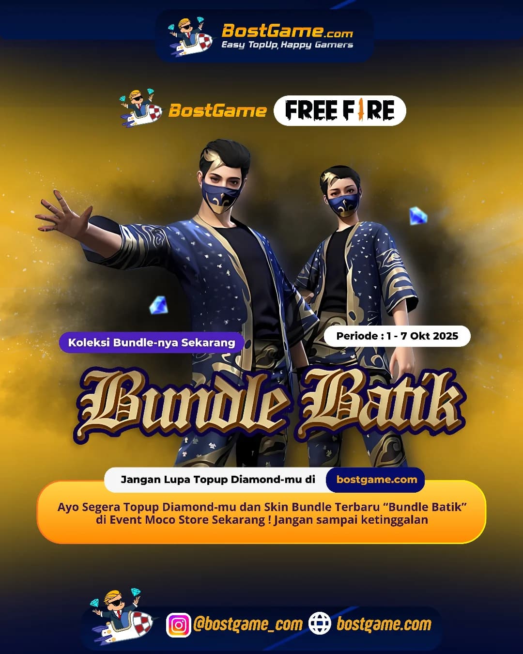 Free Fire : Skin Bundle Terbaru “Bundle Batik” akhirnya mendarat di Free Fire!