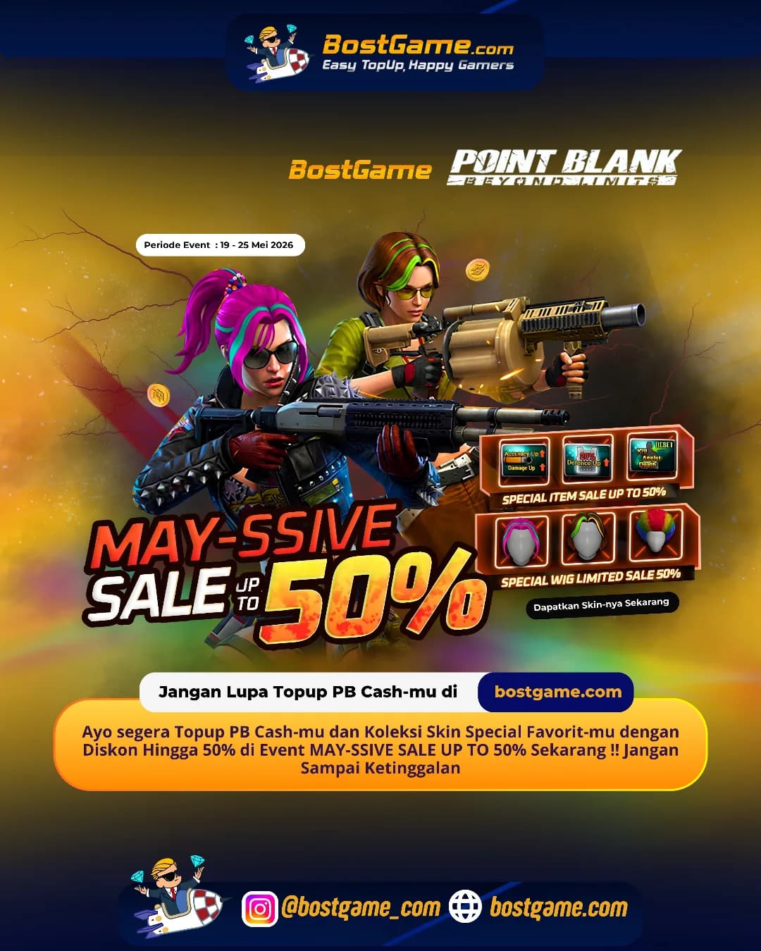 Point Blank : EVENT MAY-SSIVE SALE RESMI HADIR!  19 – 25 Mei 2026 
