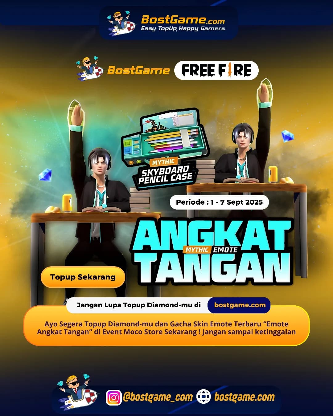 Free Fire : Skin Emote terbaru “Angkat Tangan” resmi hadir guys!