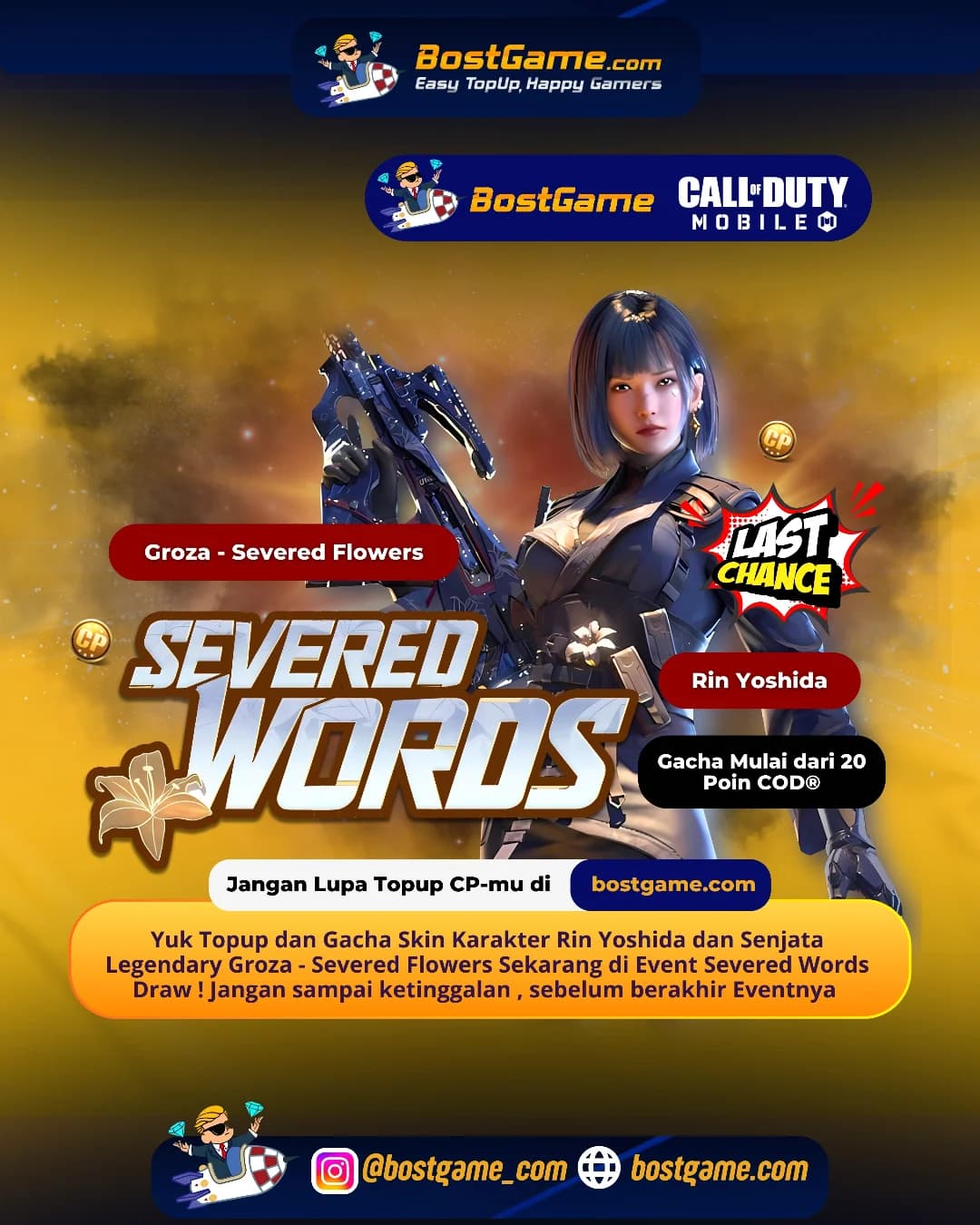 Call Of Duty Mobile : Hari Terakhir Event Severed Words Draw! 