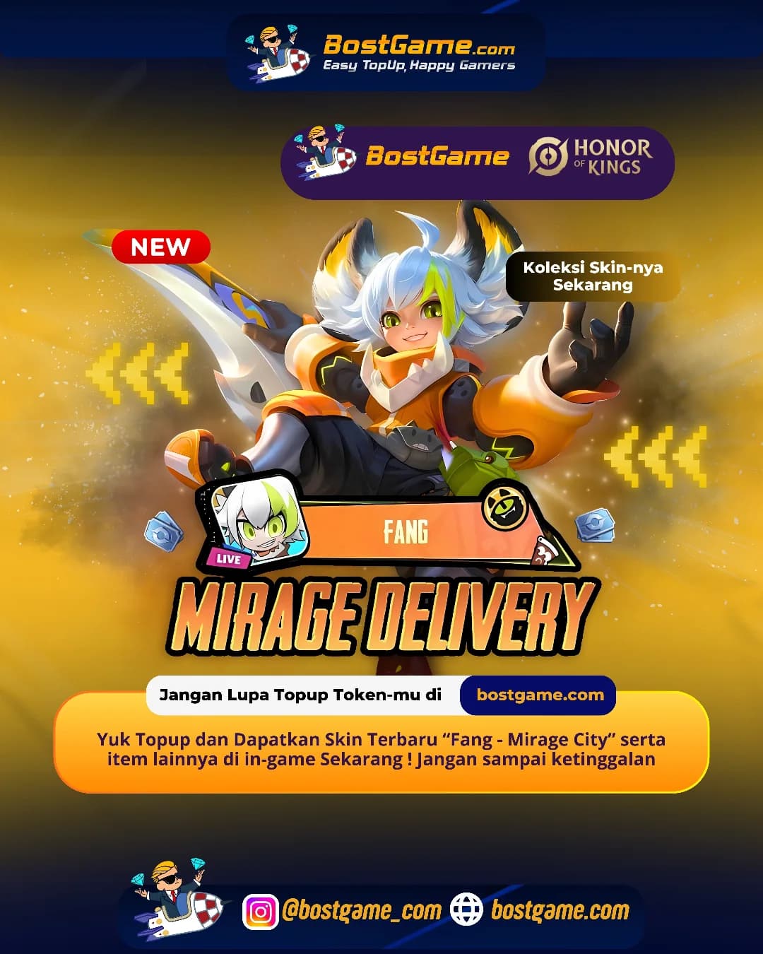 Honor Of Kings : Skin Terbaru “Fang – Mirage City” Udah Mendarat!