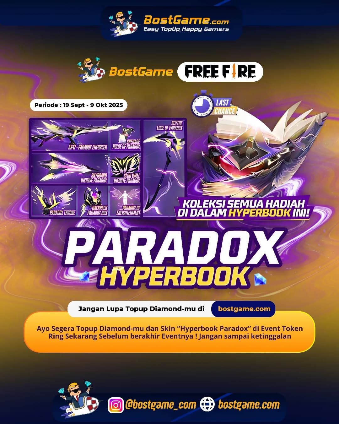 Free Fire : Skin Hyperbook Paradox Free Fire tinggal bentar lagi!!