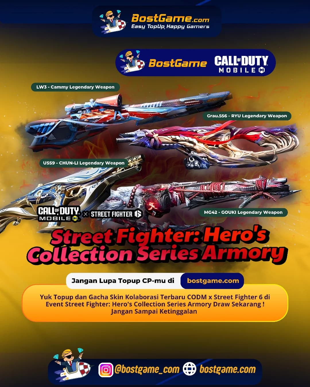 Call Of Duty Mobile : Kolaborasi LEGEND — Call of Duty Mobile x Street Fighter 6 akhirnya resmi hadir!