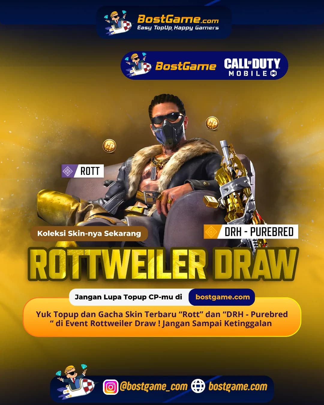 Call Of Duty Mobile : Gacha Skin Terbaru “Rott” dan “DRH - Purebred“ di Event Rottweiler Draw!