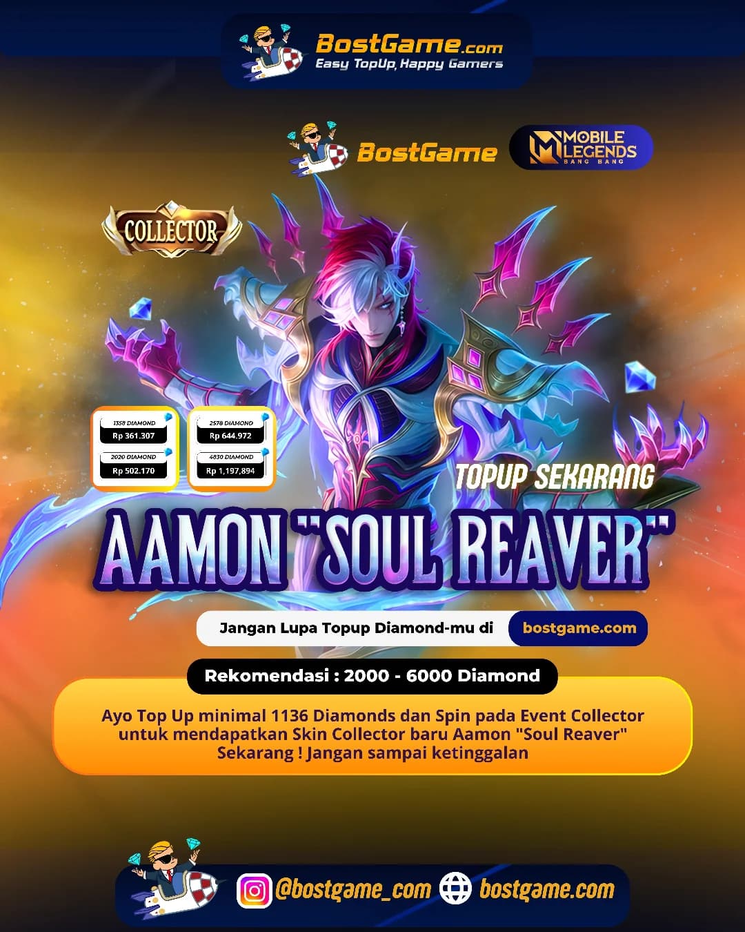 Mobile Legends : Skin Collector terbaru Aamon “Soul Reaver” akhirnya turun ke Land of Dawn!