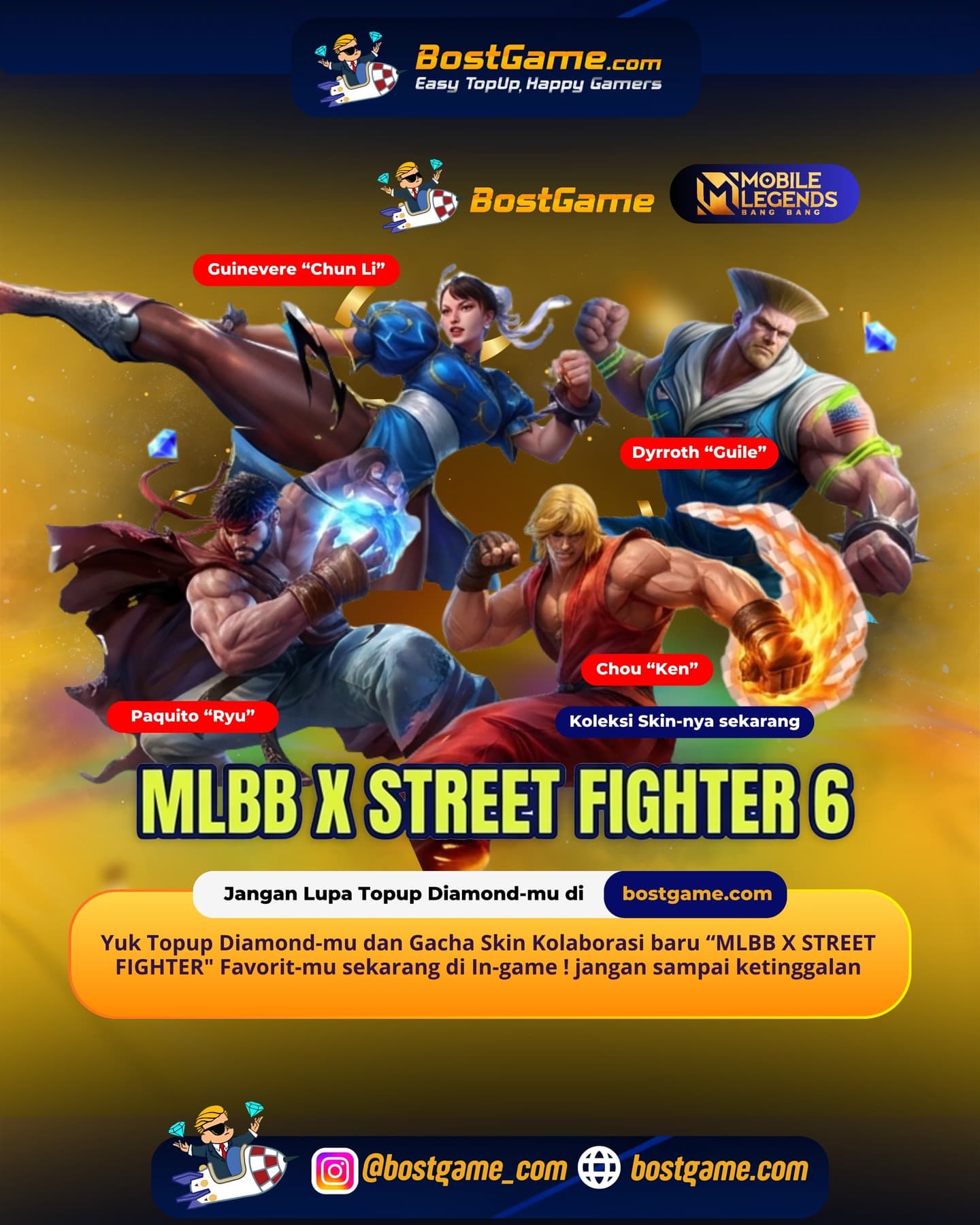 Mobile Legends Bang Bang : MLBB × STREET FIGHTER RESMI HADIR! 🔥
