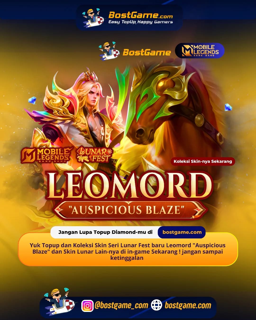 Mobile Legends Bang Bang: Skin Seri Lunar Fest terbaru Leomord “Auspicious Blaze” resmi hadir!