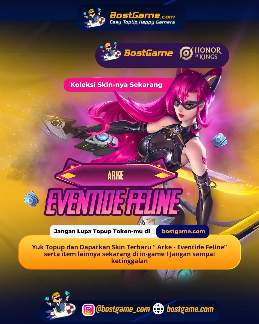 Honor Of Kings : Skin terbaru "Arke – Eventide Feline" udah mendarat di HOK!