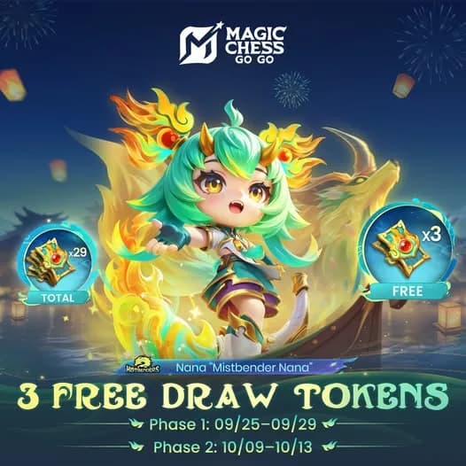 Event Draw Token Mistbender Nana Magic Chess: Go Go Dimulai, Ada hingga 58 Token Gratis