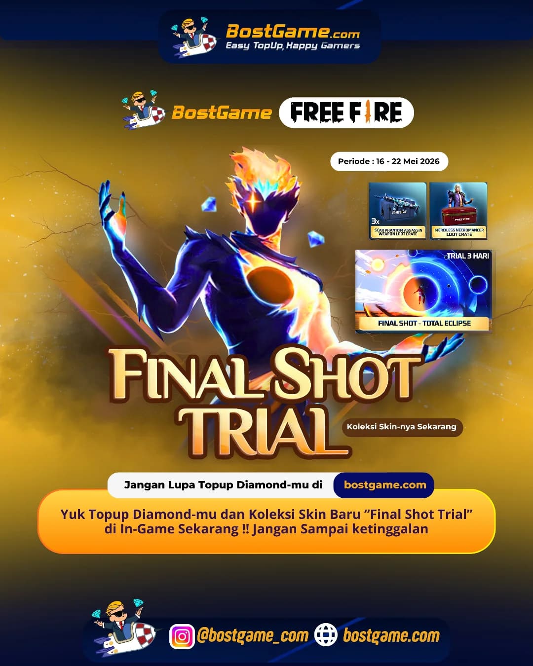 Free Fire : SKIN BARU RESMI HADIR! Periode Event  16 – 22 Mei 2026 