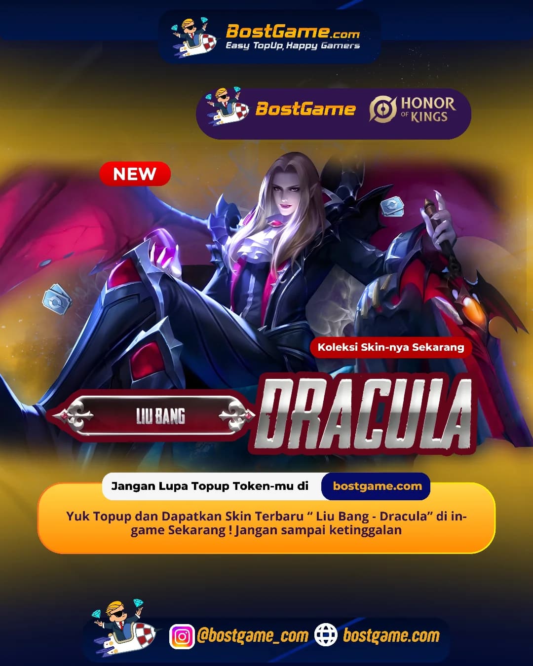 Honor Of Kings : Skin terbaru “Liu Bang – Dracula” akhirnya resmi hadir guysss! 