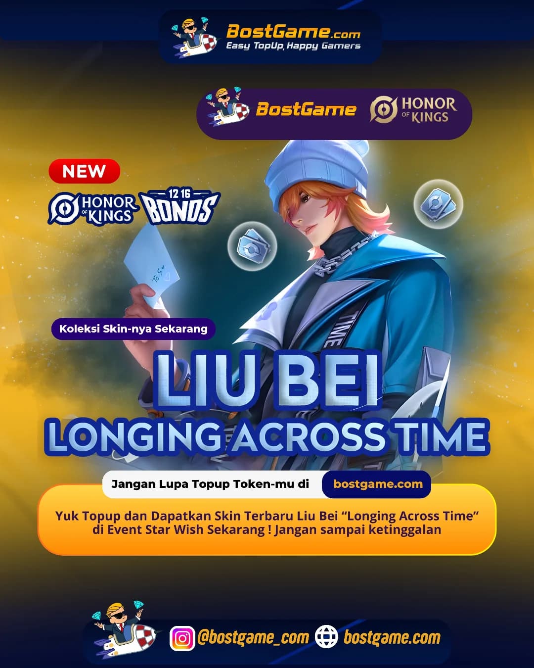 Honor Of Kings : Skin Terbaru Liu Bei “Longing Across Time” akhirnya resmi hadir, guyss!