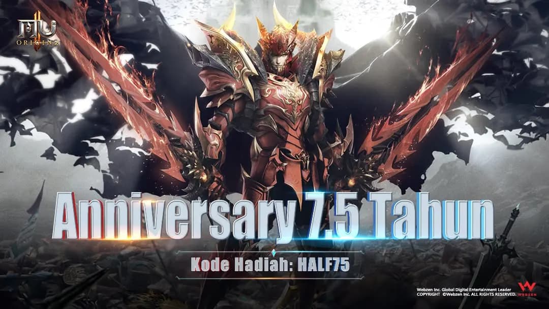 MU ORIGIN 2 Rayakan Anniversary 7.5, Bagikan Kode Tukar, Skin Eksklusif, dan Hadiah Login Melimpah