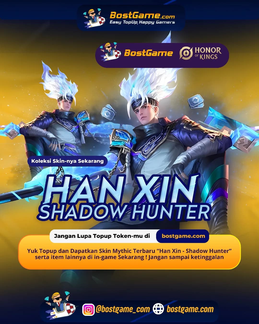 Honor Of Kings : Skin Mythic Paling GG “Han Xin – Shadow Hunter" Udah Mendarat!