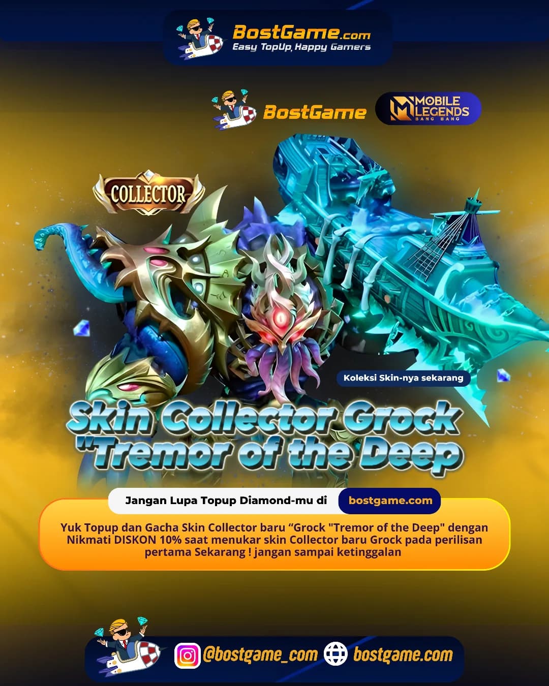 Mobile Legends Bang Bang : Skin Grock – Tremor of the Deep !