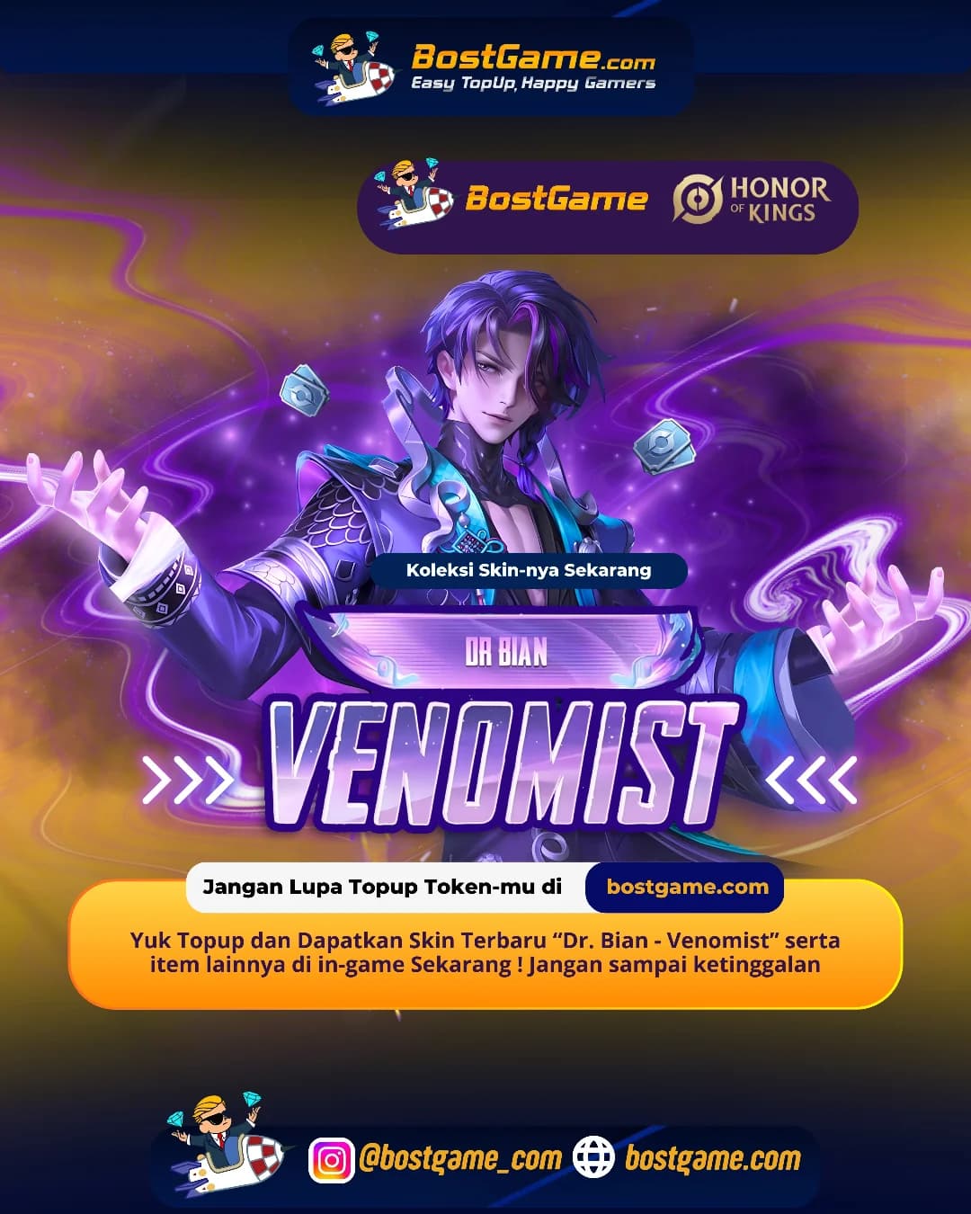 Honor Of Kings : Skin Baru “Dr. Bian – Venomist” resmi turun ke medan tempur!