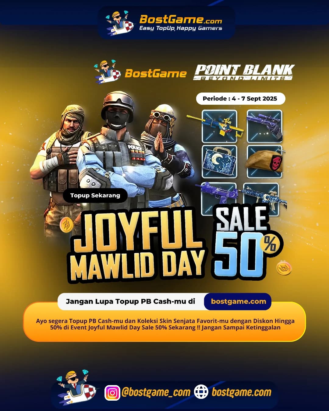 Point Blank : Event Joyful Mawlid Day Sale 50%🔥