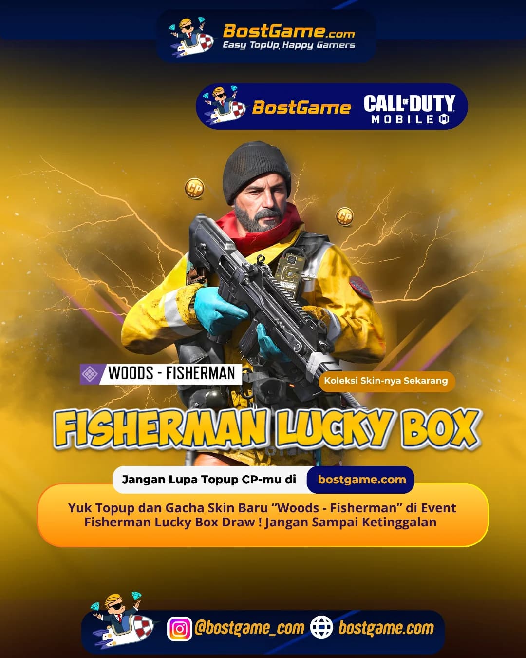 Call Of Duty Mobile : Skin Baru “Woods - Fisherman” di Event Fisherman Lucky Box Draw ! 🔥