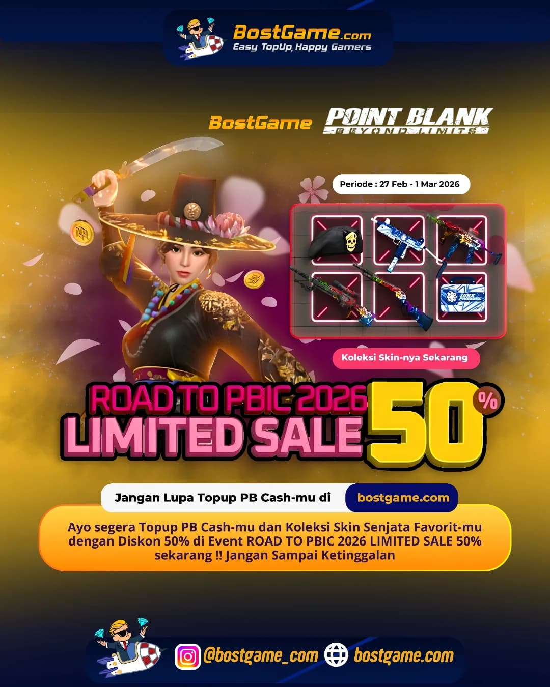 Point Blank : ROAD TO PBIC 2026 – LIMITED SALE 50% RESMI HADIR