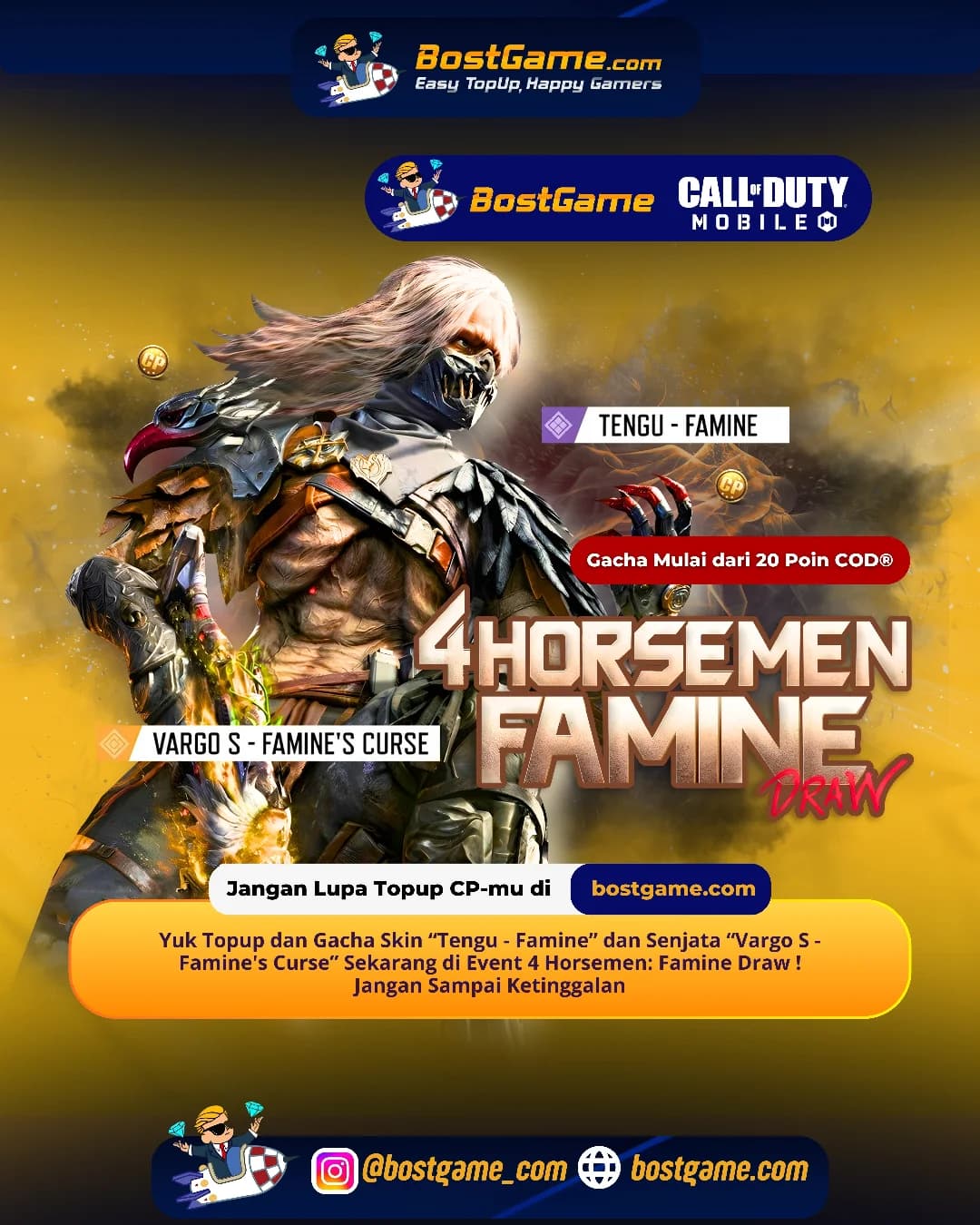 Call Of Duty Mobile : Event 4 Horsemen: Famine Draw Telah Hadir, Sobat CODM 