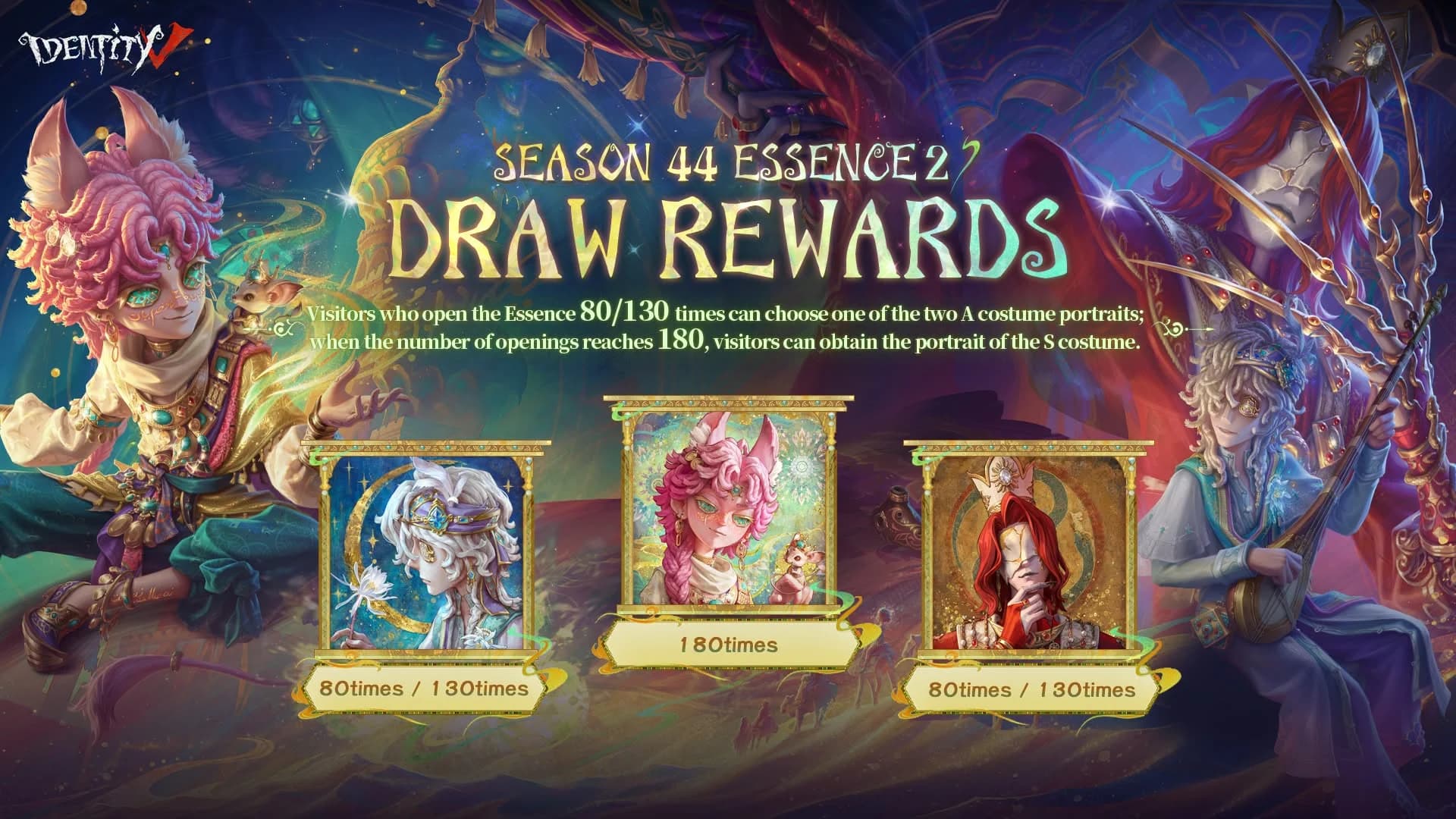 Identity V S44E2 Hadirkan Hadiah Portrait Bertema Gurun, Buka Essence 80/130/180 Kali