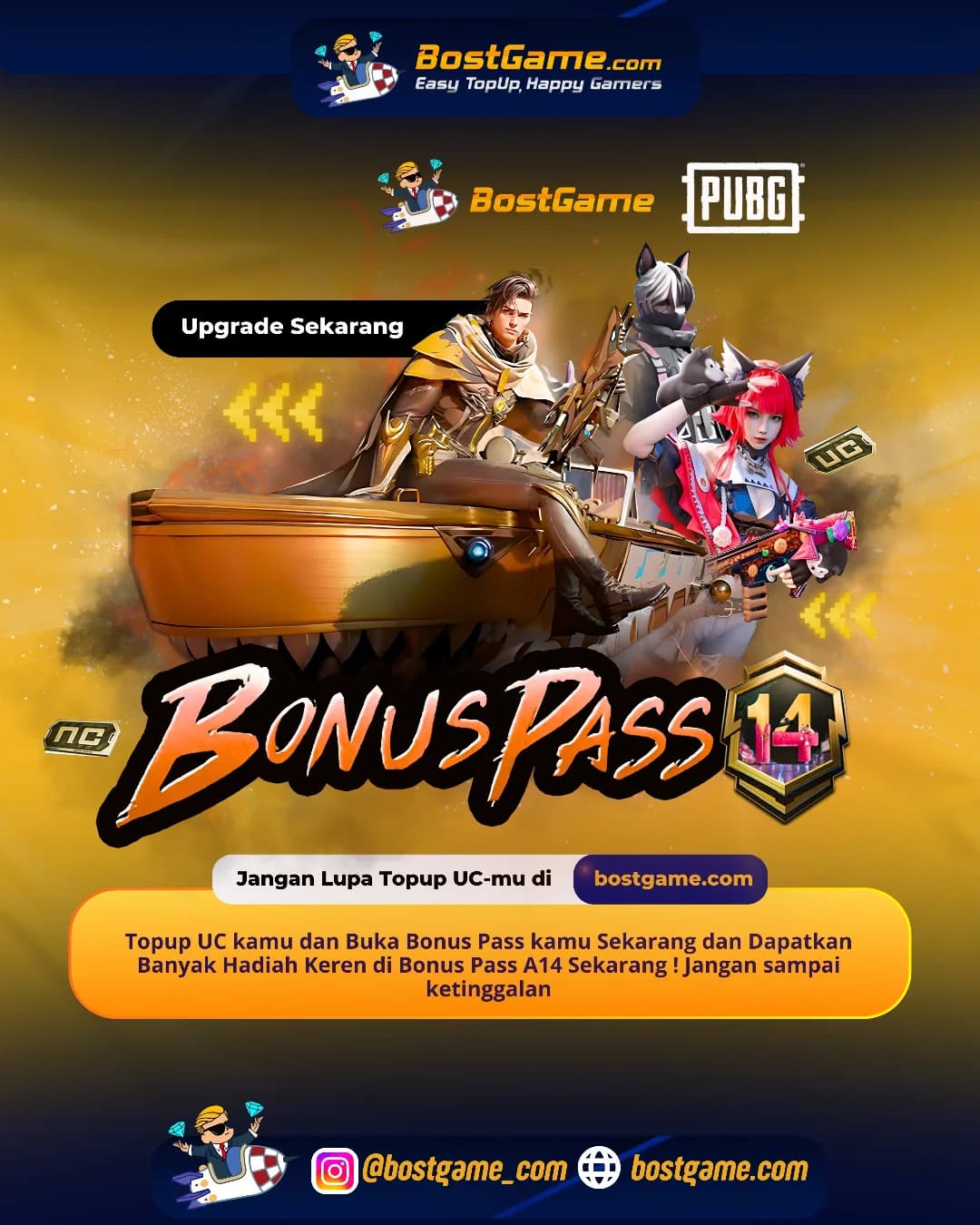 Pubg : Waktunya panen hadiah keren di Bonus Pass A14!