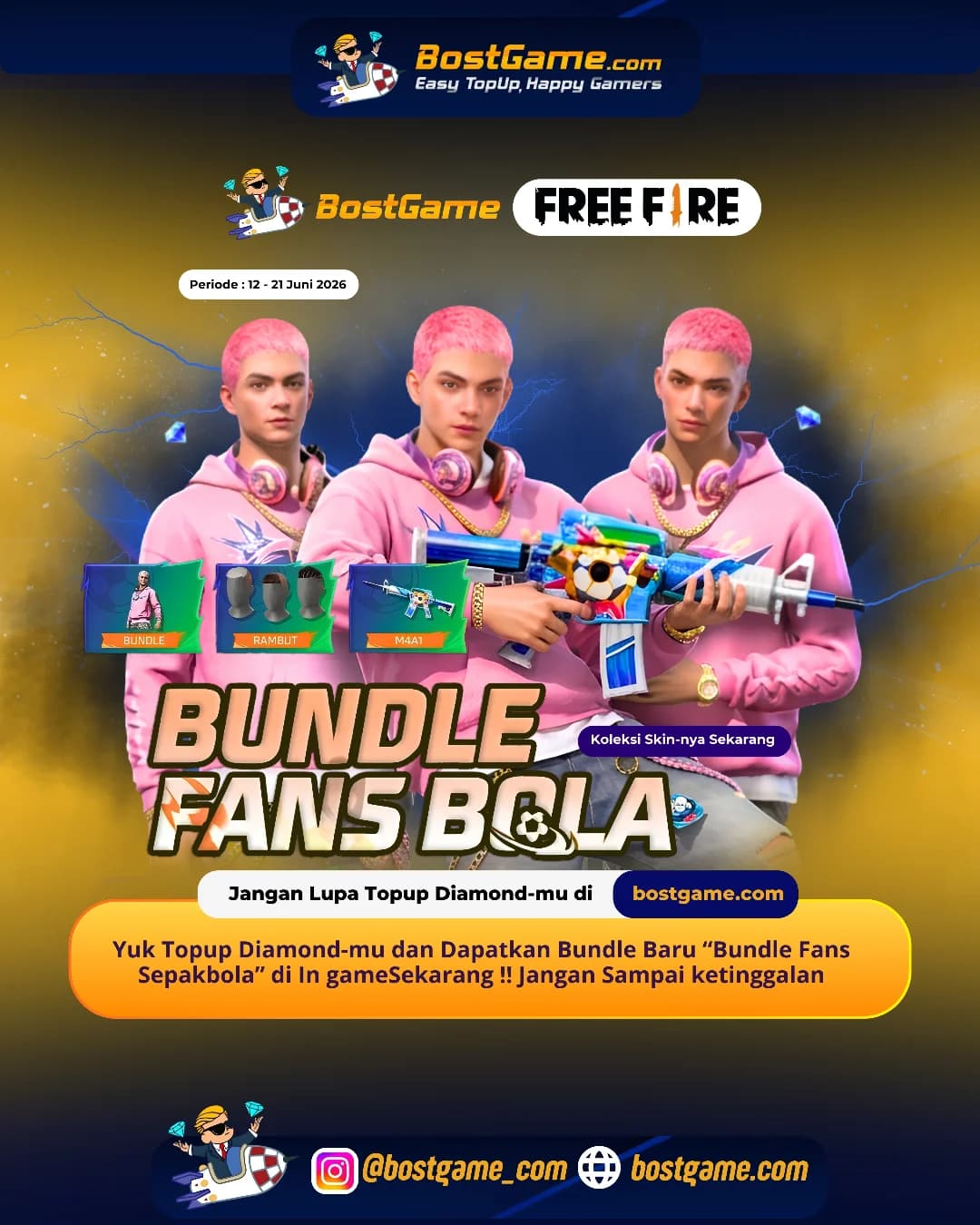 Free Fire : BUNDLE BARU RESMI HADIR DI FREE FIRE! 12 Samapi 21 Juni 2026