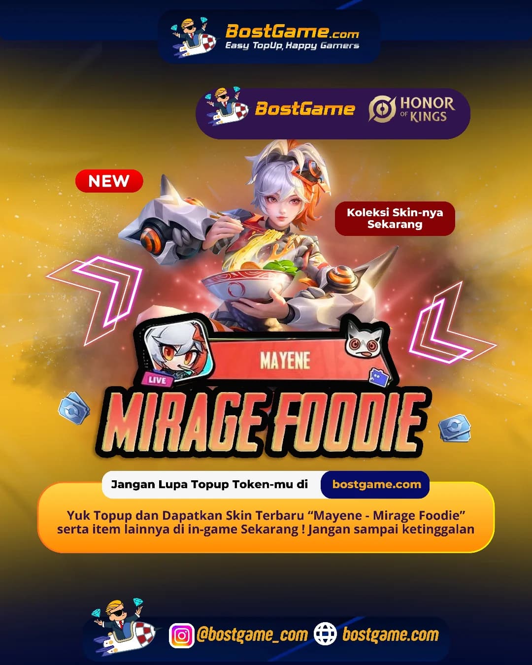Honor Of Kings : Skin terbaru “Mayene - Mirage Foodie” akhirnya hadir di Land of Kings!