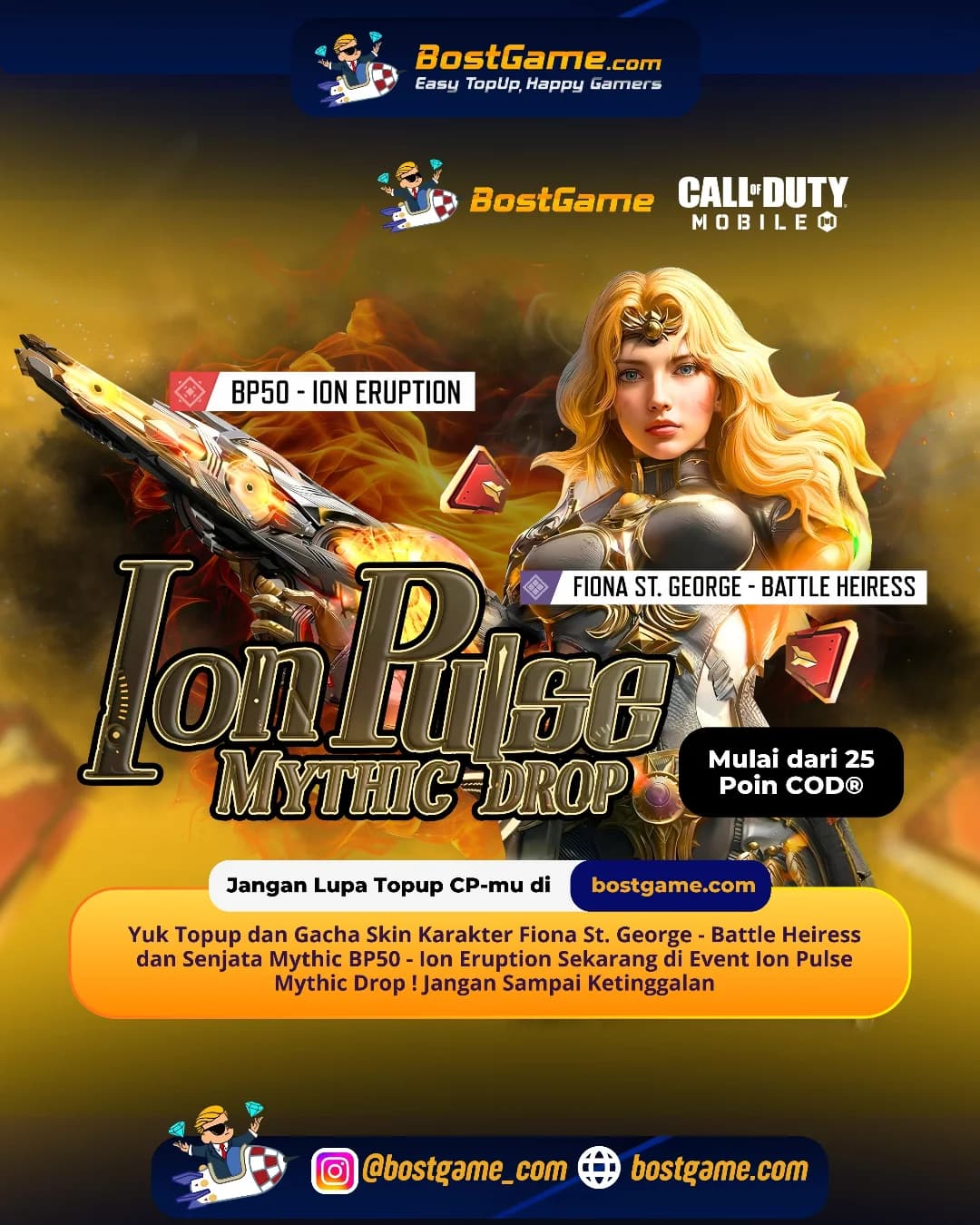 Call Of Duty Mobile : Event Ion Pulse Mythic Drop!! Mulai dari 25 Poin 