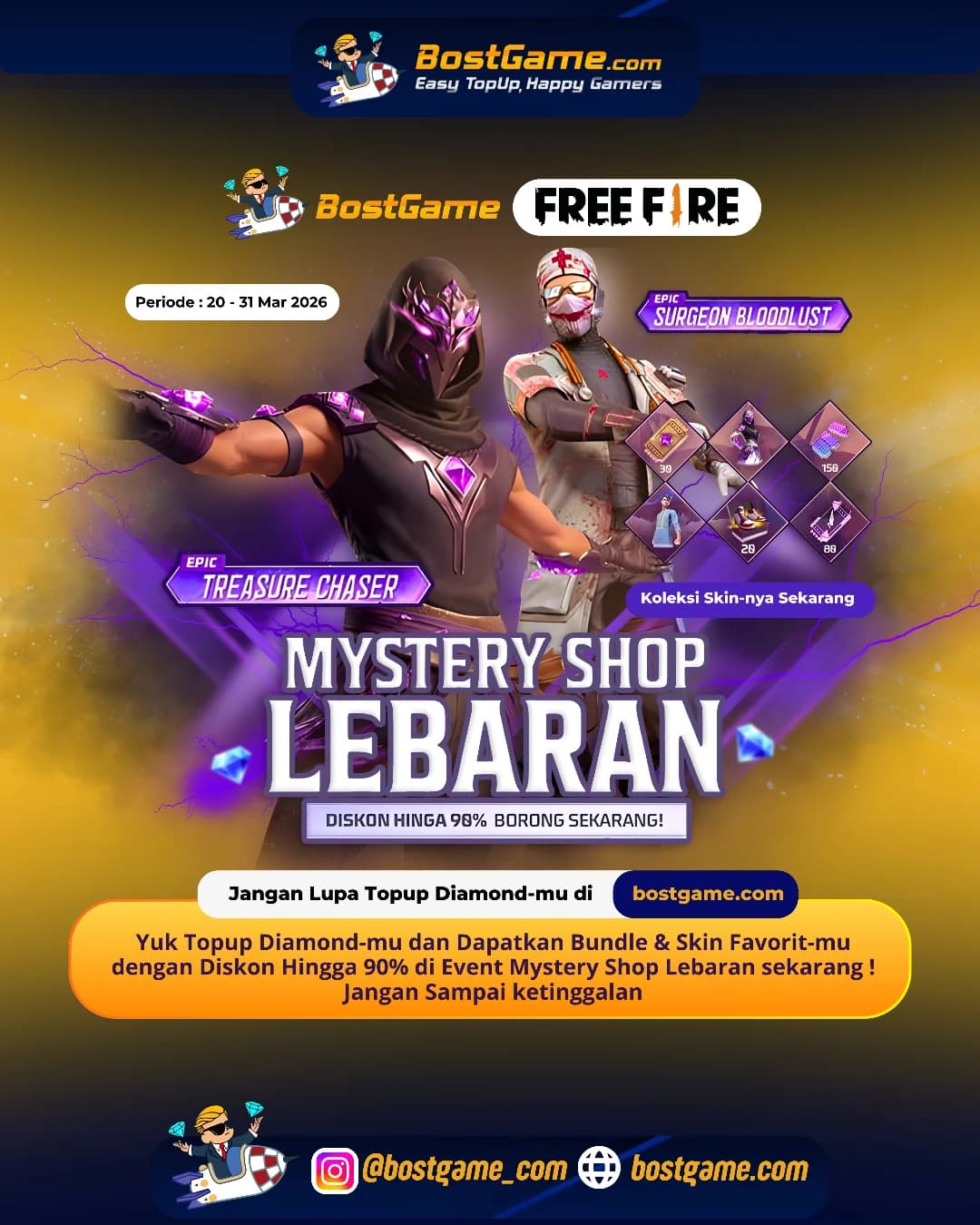 Free Fire : MYSTERY SHOP LEBARAN RESMI HADIR!