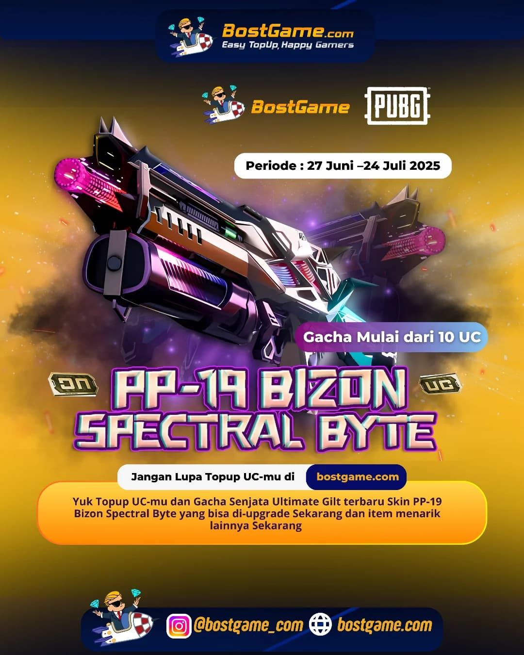 Pubg : Skin Ultimate Gilt Terbaru “PP-19 Bizon – Spectral Byte” Telah Hadir !