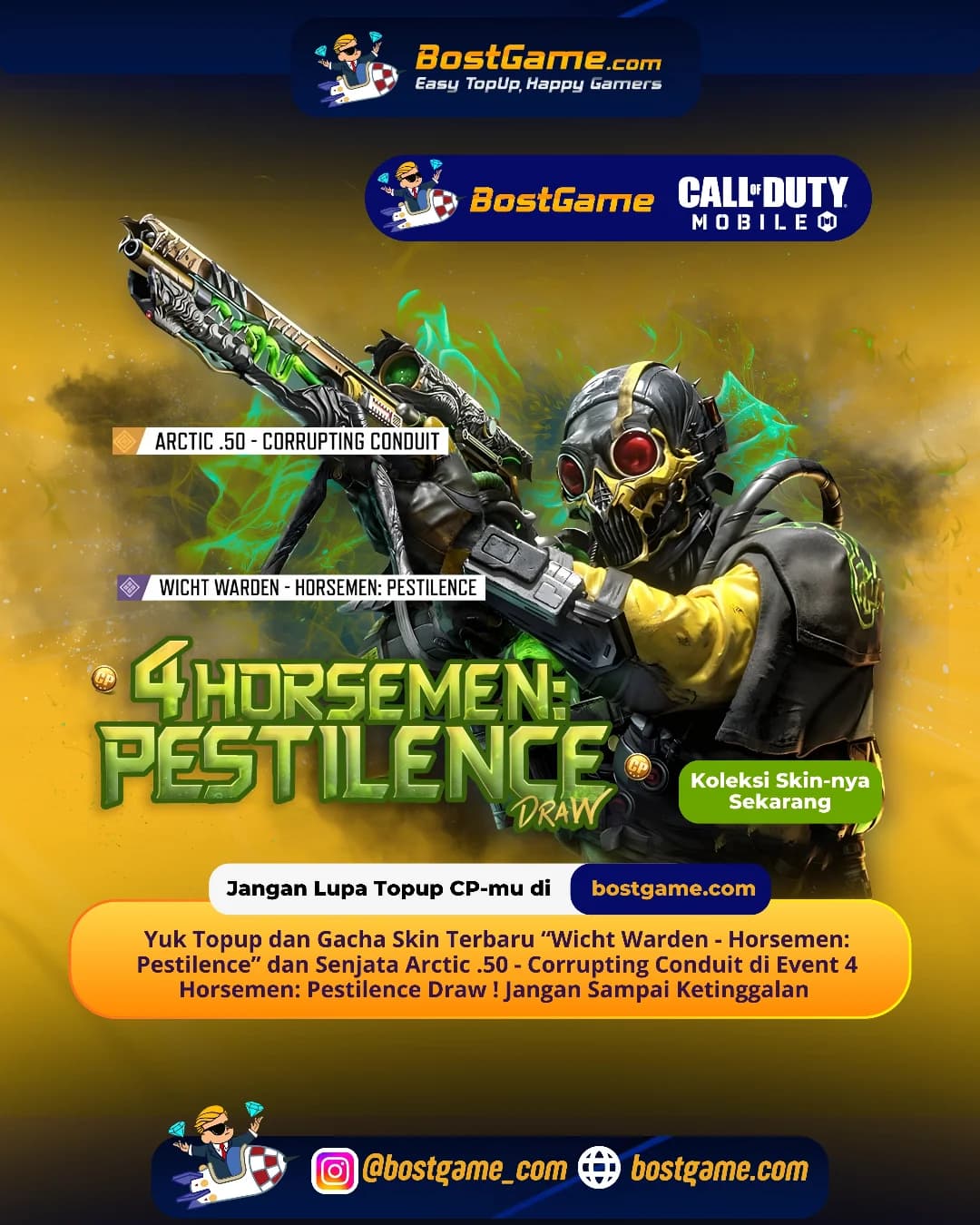 Call Of Duty Mobile :  Event 4 Horsemen: Pestilence Draw sudah resmi turun di battlefield!