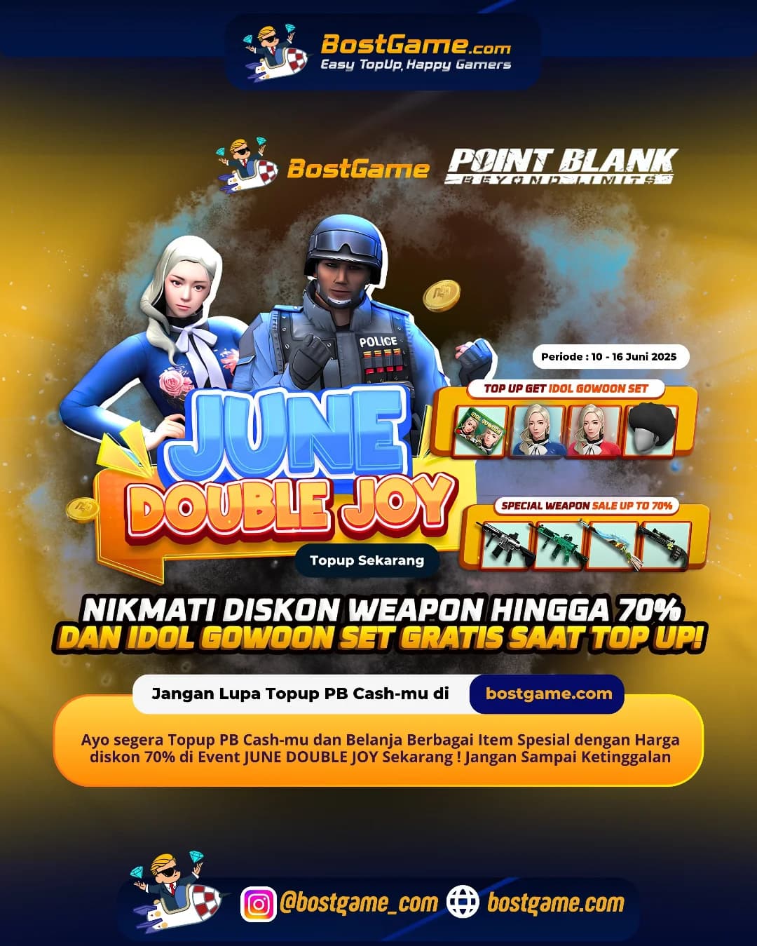 Point Blank : JUNE DOUBLE JOY akhirnya mendarat juga, Gengs! Diskon item sampe 70% gila-gilaan!!