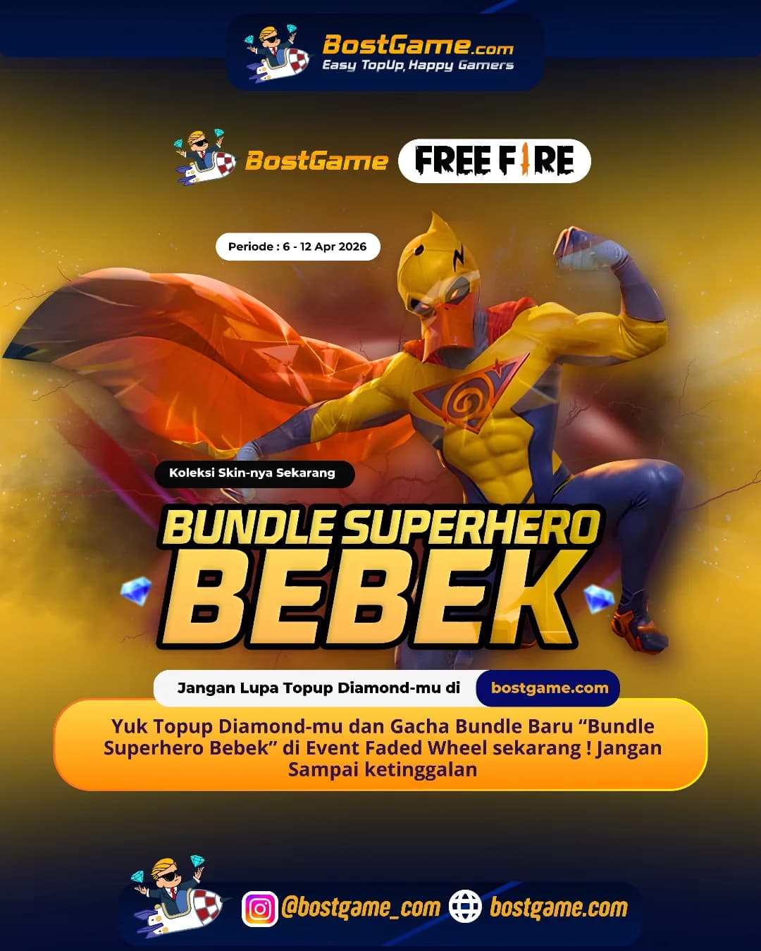 Free Fire : Bundle Lucu + OP TELAH HADIR!