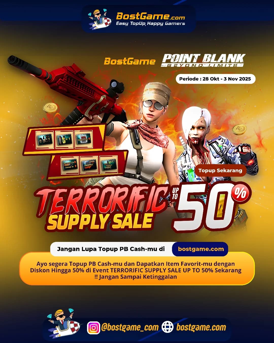 Point Blank : Waktunya borong item & skin favorit kamu dengan diskon gede-gedean sampai 50%!