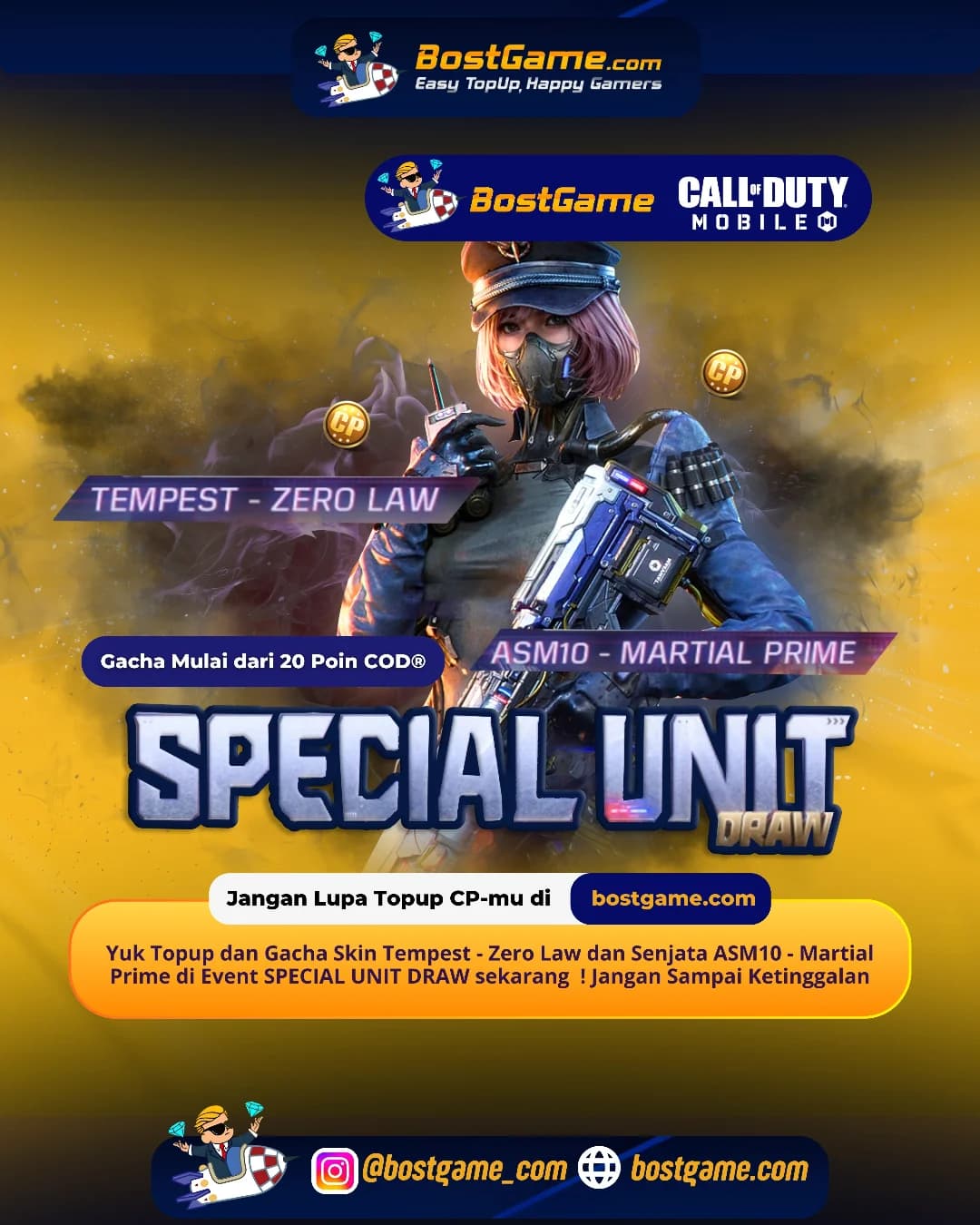 Call Of Duty Mobile : Gacha Skin Tempest - Zero Law dan Senjata ASM10 - Martial Prime di Event SPECIAL UNIT DRAW sekarang ! 