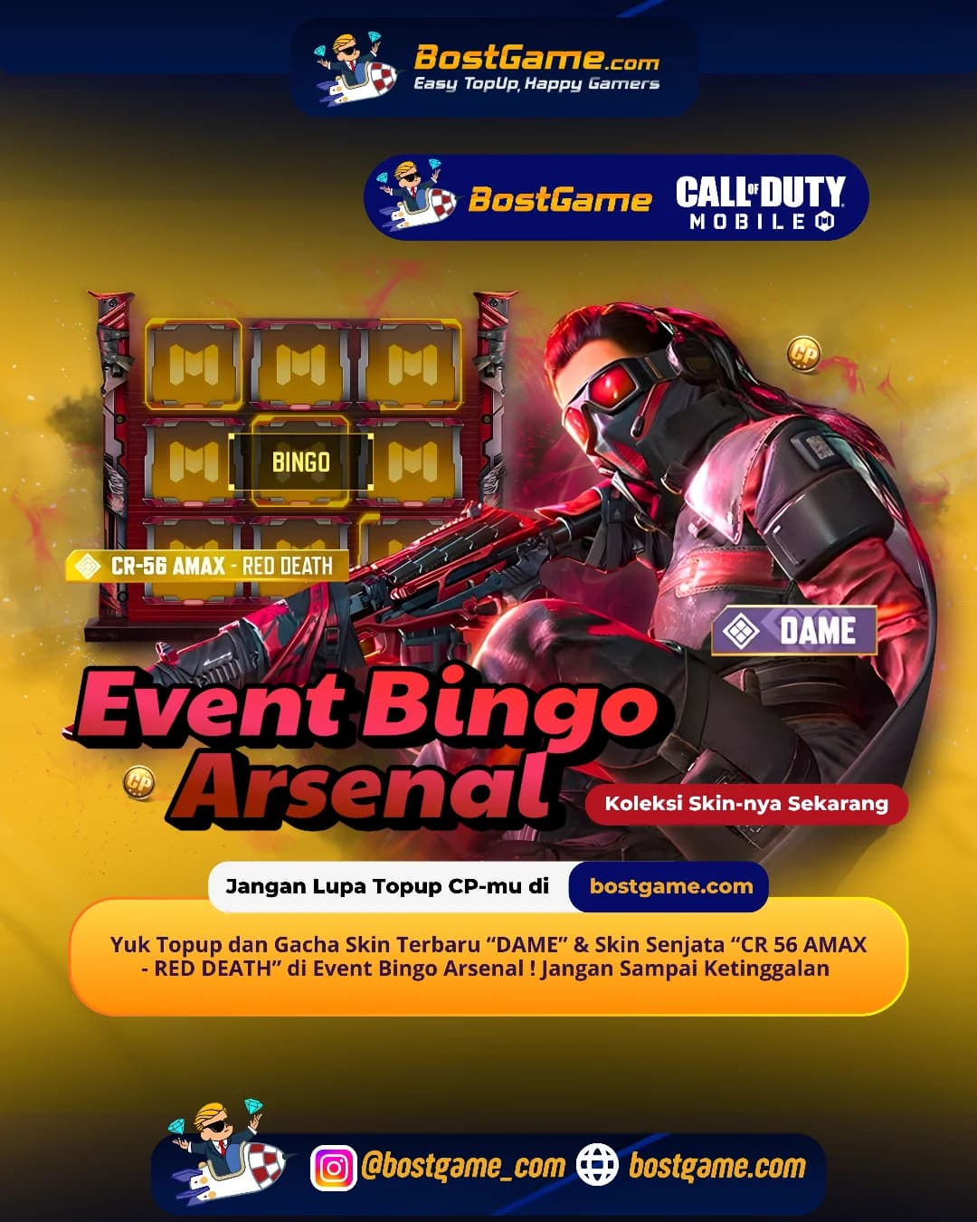 Call Of Duty Mobile : Event Bingo Arsenal akhirnya mendarat, guyss!