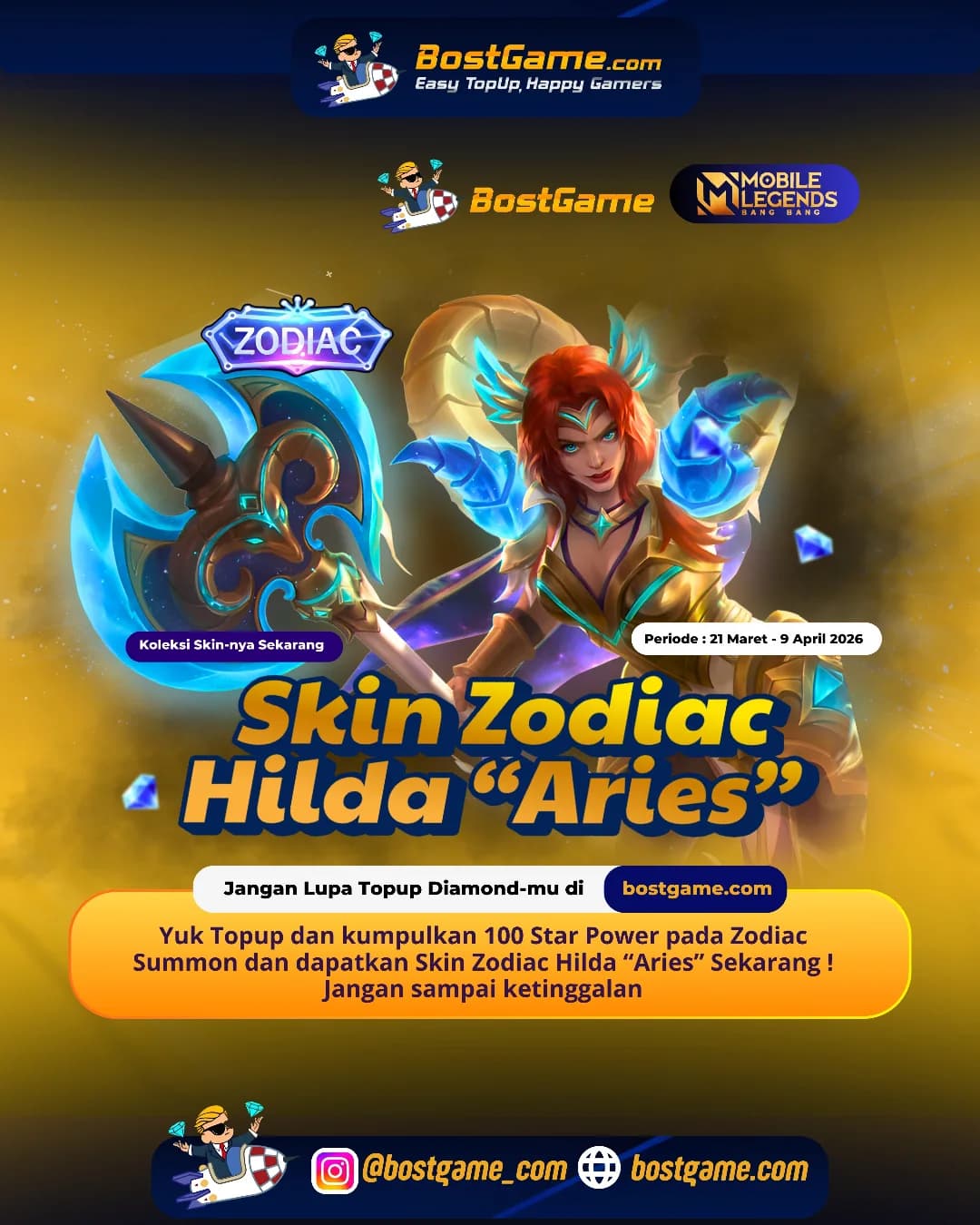 Mobile Legends Bang Bang: Skin Zodiac Aries “Hilda” balik lagi! Saatnya bersinar di Land of Dawn!