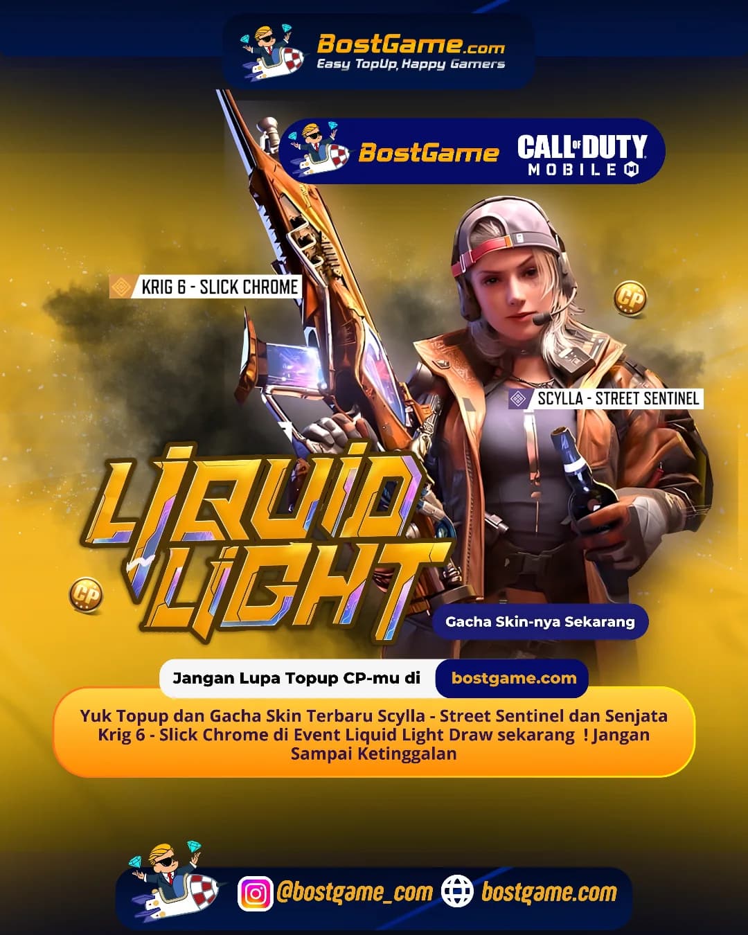 Call Of Duty Mobile : Gacha Skin Terbaru Scylla - Street Sentinel dan Senjata Krig 6 - Slick Chrome!