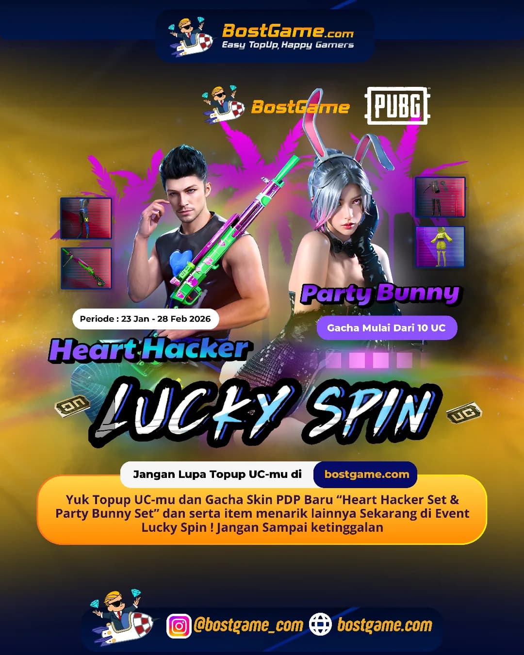 PUBG Mobile : Event Lucky Spin is BACK dengan Skin P.D.P Baru, gengs!