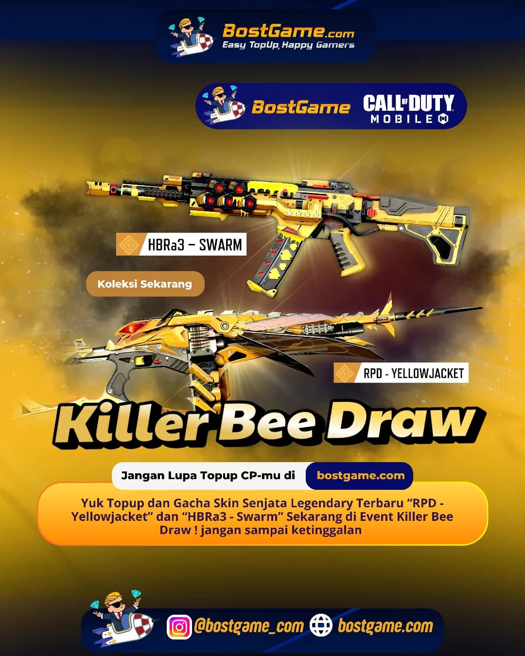 Call Of Duty Mobile : Event Killer Bee Draw udah mendarat dan siap nyengat!
