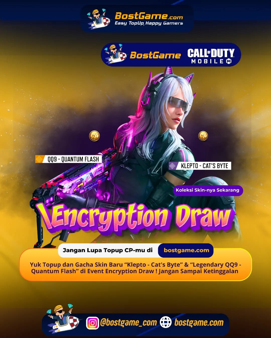 Call Of Duty Mobile : Gacha Skin Baru “Klepto - Cat's Byte” & “Legendary QQ9 - Quantum Flash” 🔥