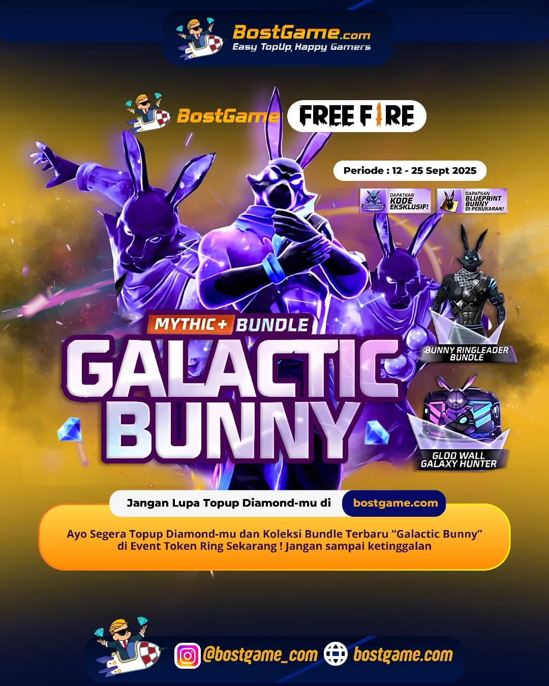 Free Fire : Bundle Galactic Bunny Rilis!!