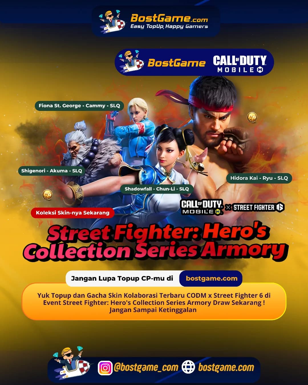 Call Of Duty Mobile : Kolaborasi LEGEND — Call of Duty Mobile x Street Fighter 6 akhirnya resmi hadir! 