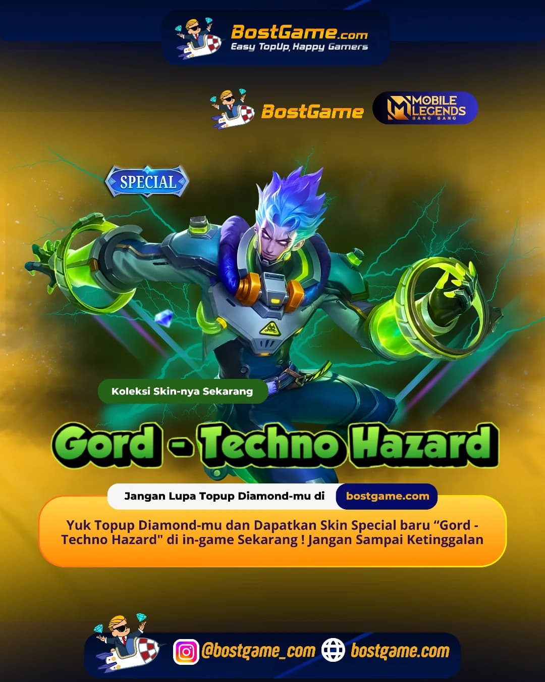 Mobile Legends Bang Bang : Skin Baru Gord – “Techno Hazard”⚡
