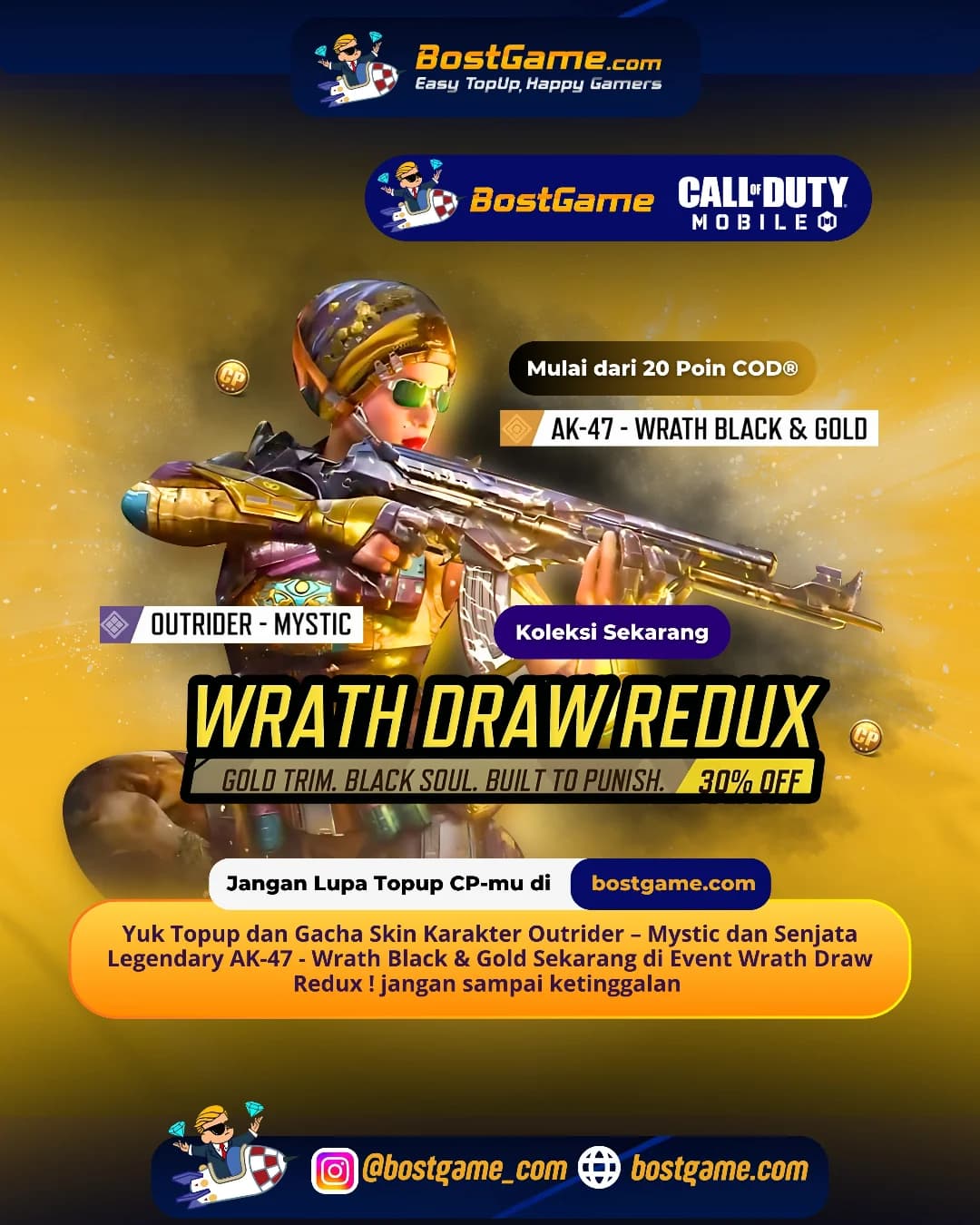 Call Of Duty Mobile : Wrath Draw Redux is BACK! DISKON 30%