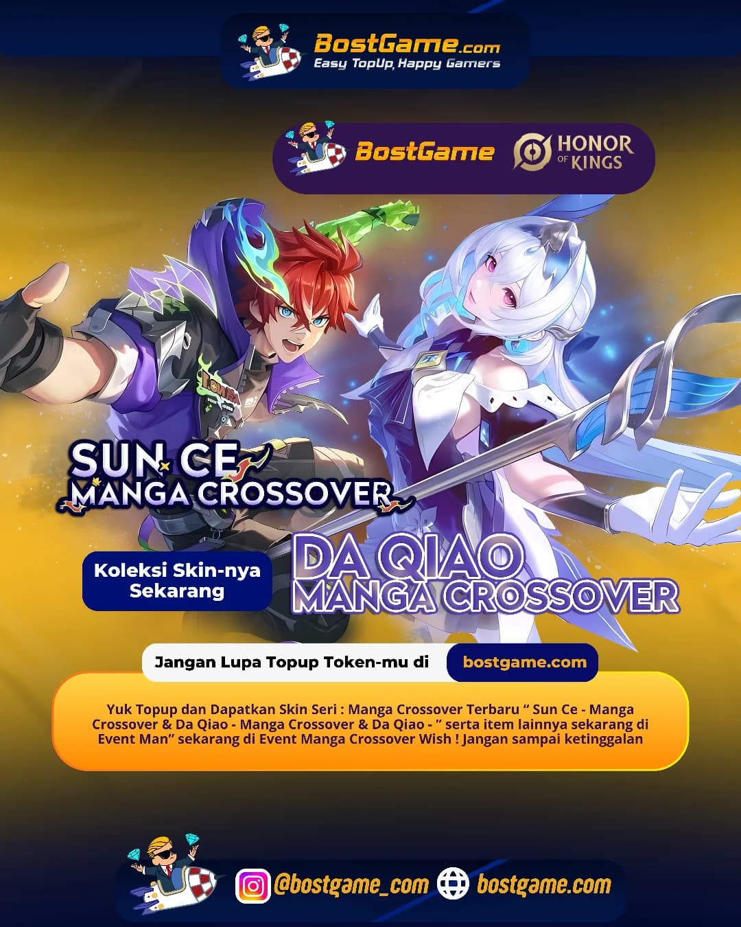 Honor Of Kings : Skin Seri Manga Crossover terbaru akhirnya mendarat! 