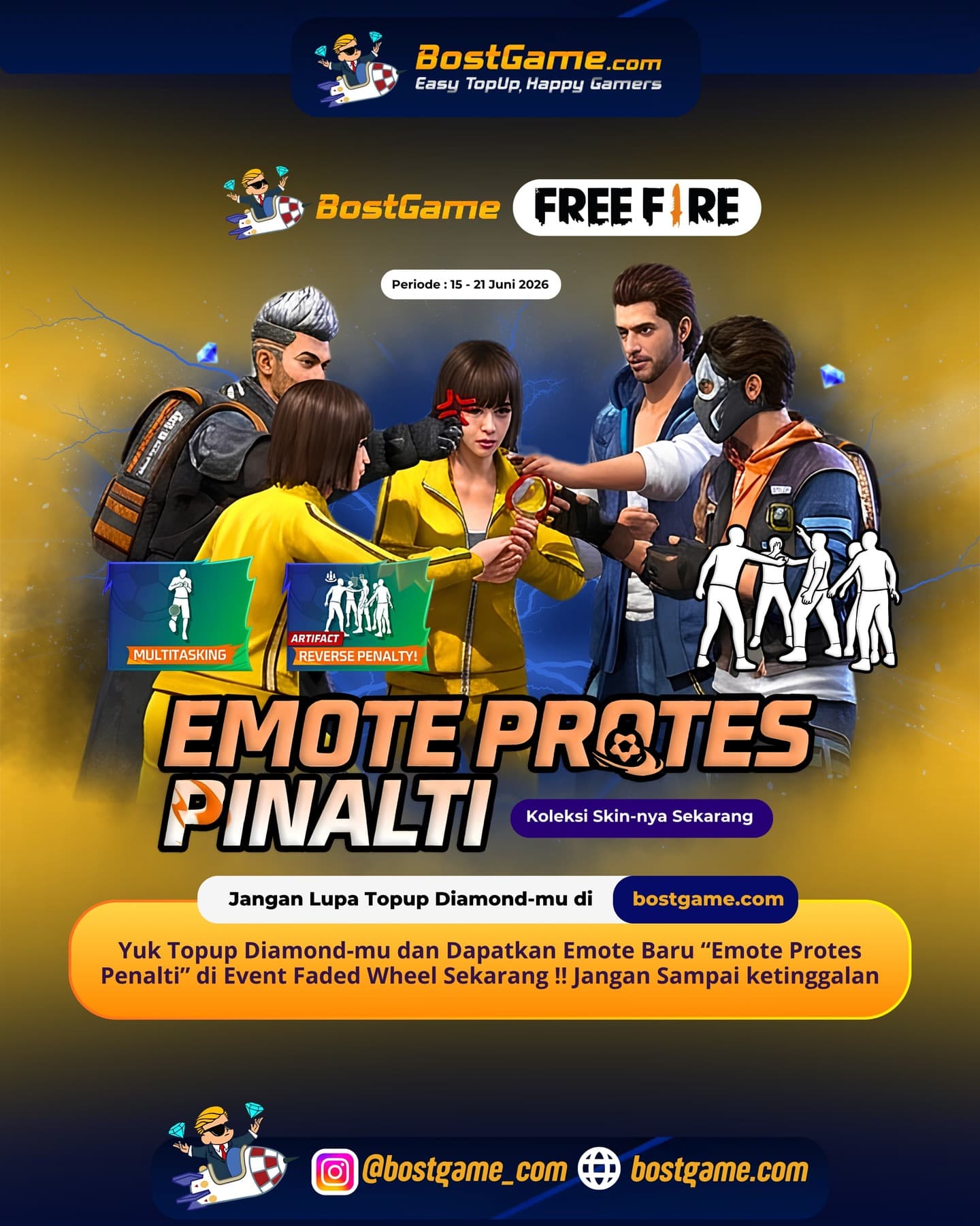 Free Fire : EMOTE BARU FREE FIRE SUDAH HADIR! Periode Event 15 - 21 Juni 2026